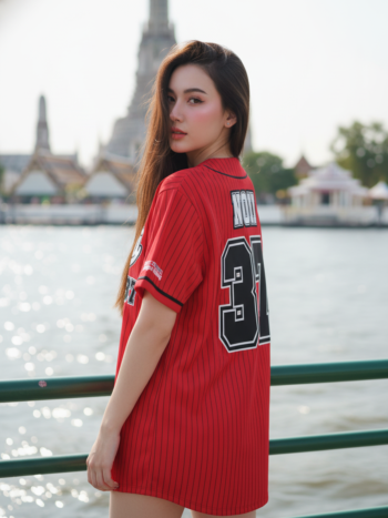 เสื้อเบสบอลพิมพ์ลาย สั่งทำ ORDER 182 รอบ 2 ด้านหลัง