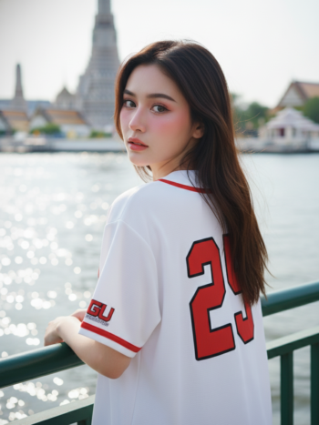 เสื้อเบสบอลพิมพ์ลาย สั่งทำ ORDER 185 ด้านหลัง