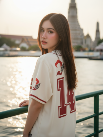 เสื้อเบสบอลพิมพ์ลาย สั่งทำ ORDER 186 ด้านหลัง