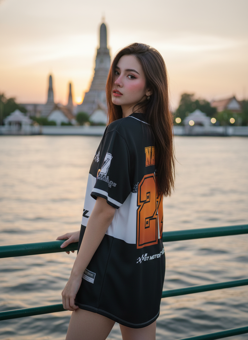 ORDER 191 เสื้อเบสบอล - ด้านหลัง เสื้อเบสบอลพิมพ์ลาย สั่งทำ ORDER 191 ด้านหลัง