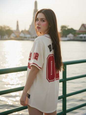 เสื้อเบสบอลพิมพ์ลาย สั่งทำ ORDER 202 ด้านหลัง