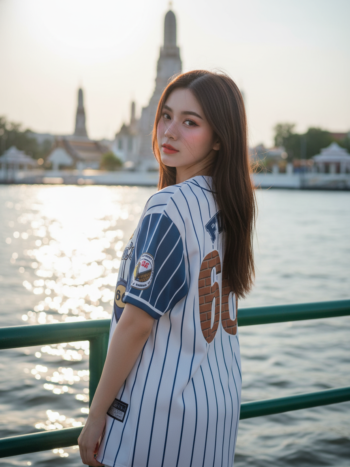 เสื้อเบสบอลพิมพ์ลาย สั่งทำ ORDER 203 ด้านหลัง