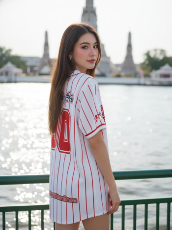 เสื้อเบสบอลพิมพ์ลาย สั่งทำ ORDER 204 ด้านหลัง