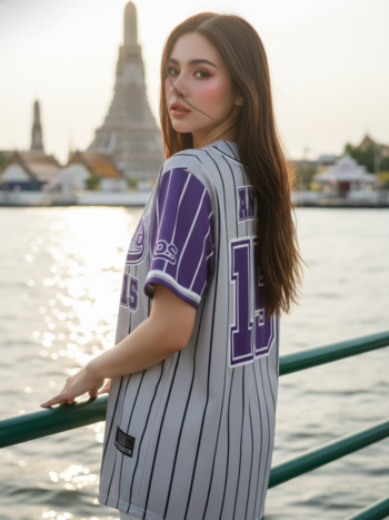 เสื้อเบสบอลพิมพ์ลาย สั่งทำ ORDER 205 ด้านหลัง
