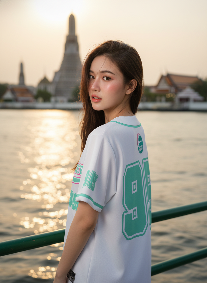 ORDER 207 เสื้อเบสบอล - ด้านหลัง เสื้อเบสบอลพิมพ์ลาย สั่งทำ ORDER 207 ด้านหลัง