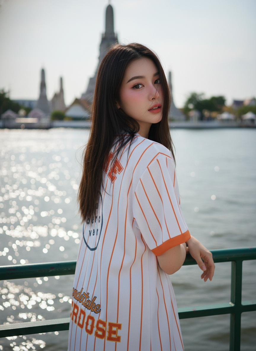 ORDER 208 เสื้อเบสบอล - ด้านหลัง เสื้อเบสบอลพิมพ์ลาย สั่งทำ ORDER 208 ด้านหลัง