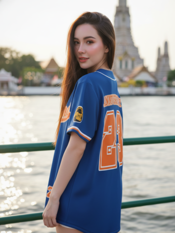 เสื้อเบสบอลพิมพ์ลาย สั่งทำ ORDER 210 ด้านหลัง