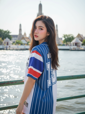 เสื้อเบสบอลพิมพ์ลาย สั่งทำ ORDER 456 ด้านหลัง