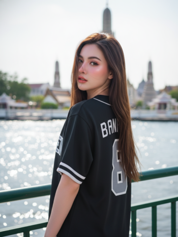 เสื้อเบสบอลพิมพ์ลาย สั่งทำ ORDER 194 รอบ 2 ด้านหลัง