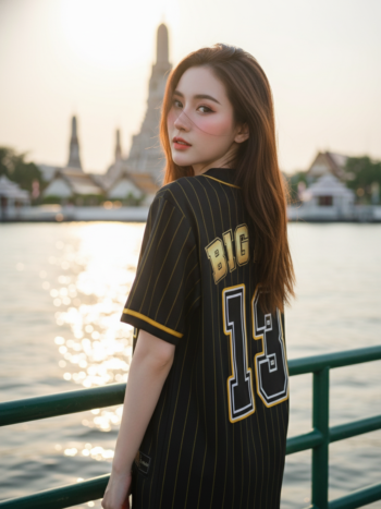 เสื้อเบสบอลพิมพ์ลาย สั่งทำ ORDER 216 ด้านหลัง