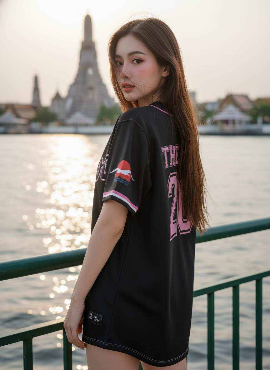 ORDER 217 เสื้อเบสบอล - ด้านหลัง เสื้อเบสบอลพิมพ์ลาย สั่งทำ ORDER 217 ด้านหลัง