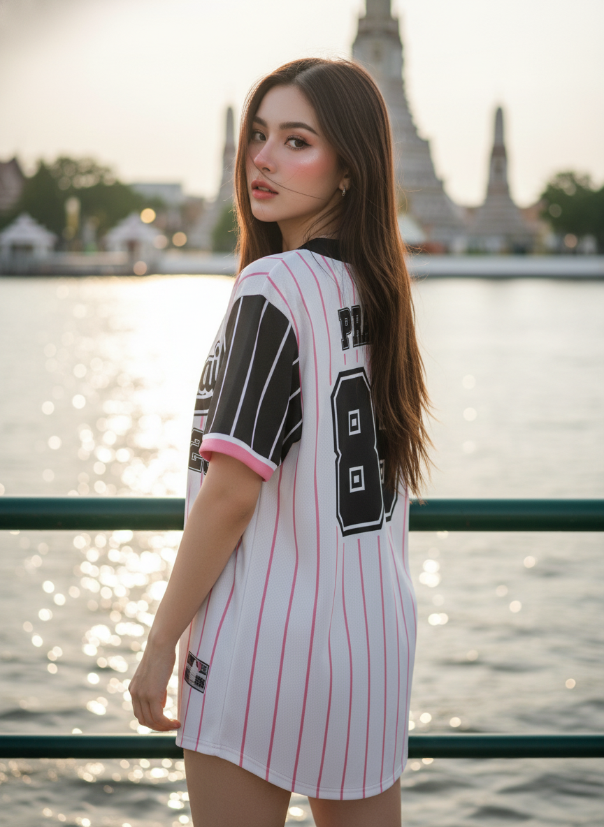 ORDER 221 เสื้อเบสบอล - ด้านหลัง เสื้อเบสบอลพิมพ์ลาย สั่งทำ ORDER 221 ด้านหลัง