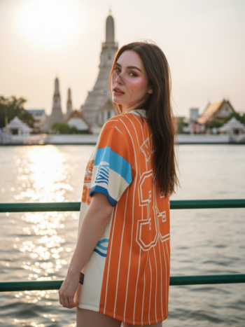 เสื้อเบสบอลพิมพ์ลาย สั่งทำ ORDER 222 ด้านหลัง