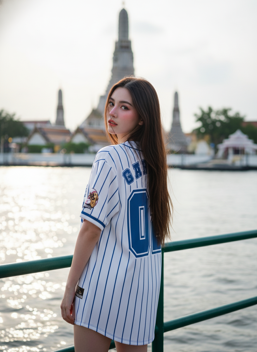 ORDER 223 เสื้อเบสบอล - ด้านหลัง เสื้อเบสบอลพิมพ์ลาย สั่งทำ ORDER 223 ด้านหลัง