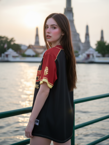 เสื้อเบสบอลพิมพ์ลาย สั่งทำ ORDER 458 ด้านหลัง