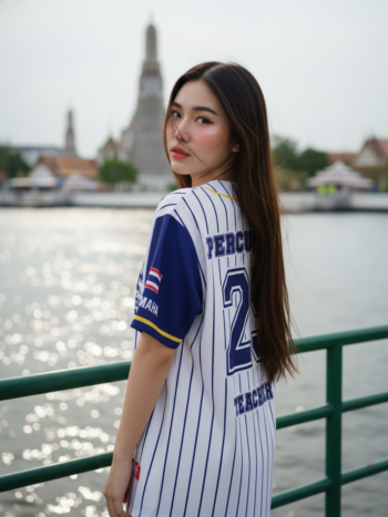 เสื้อเบสบอลพิมพ์ลาย สั่งทำ ORDER 227 ด้านหลัง