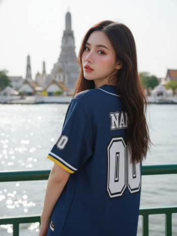 เสื้อเบสบอลพิมพ์ลาย สั่งทำ ORDER 228 ด้านหลัง