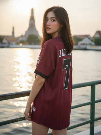 เสื้อเบสบอลพิมพ์ลาย สั่งทำ ORDER 233 ด้านหลัง