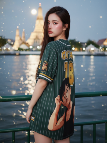 เสื้อเบสบอลพิมพ์ลาย สั่งทำ ORDER 240 ด้านหลัง