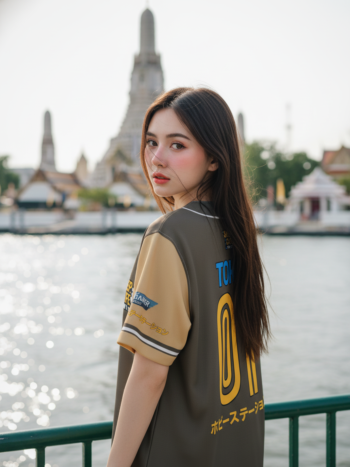 เสื้อเบสบอลพิมพ์ลาย สั่งทำ ORDER 241 ด้านหลัง