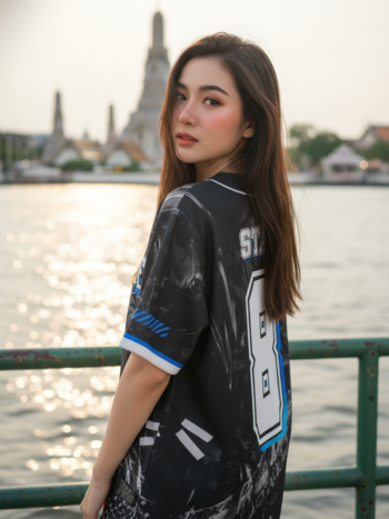 เสื้อเบสบอลพิมพ์ลาย สั่งทำ ORDER 242 DESIGN ด้านหลัง