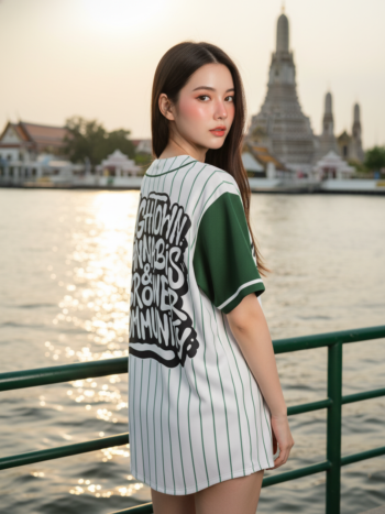 เสื้อเบสบอลพิมพ์ลาย สั่งทำ ORDER 243 ด้านหลัง