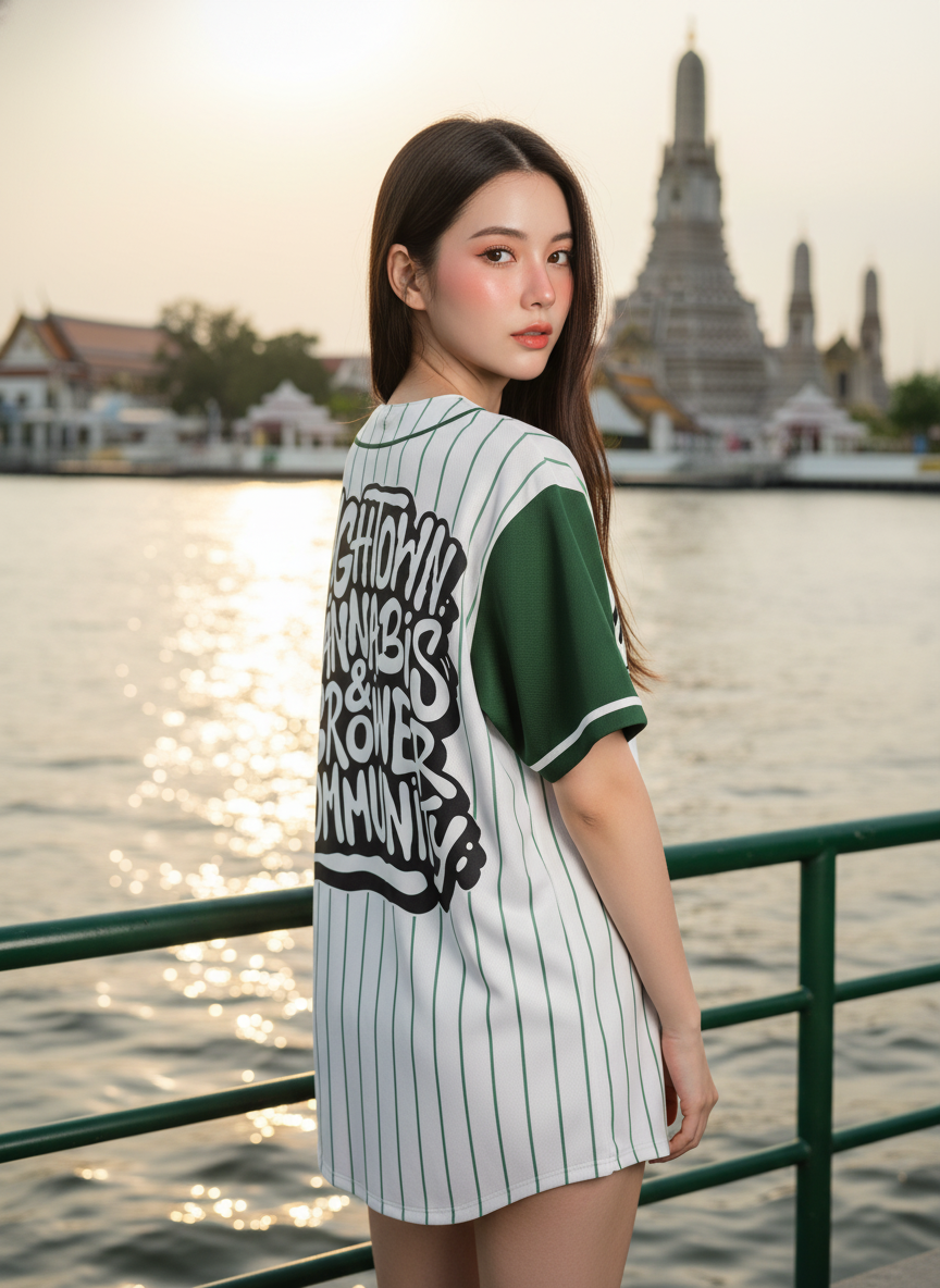 ORDER 243 เสื้อเบสบอล - ด้านหลัง เสื้อเบสบอลพิมพ์ลาย สั่งทำ ORDER 243 ด้านหลัง