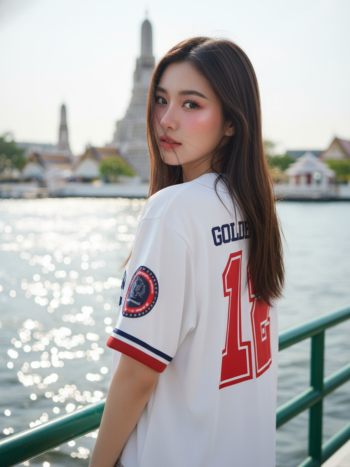 เสื้อเบสบอลพิมพ์ลาย สั่งทำ ORDER 244 ด้านหลัง