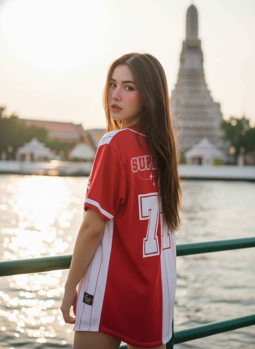 ORDER 245 เสื้อเบสบอล - ด้านหลัง เสื้อเบสบอลพิมพ์ลาย สั่งทำ ORDER 245 ด้านหลัง