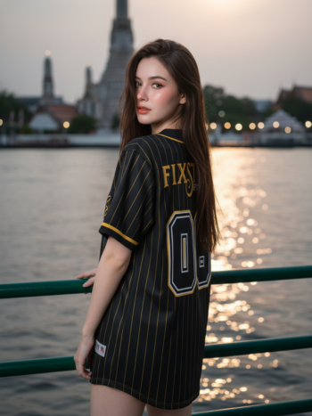 เสื้อเบสบอลพิมพ์ลาย สั่งทำ ORDER 247 ด้านหลัง