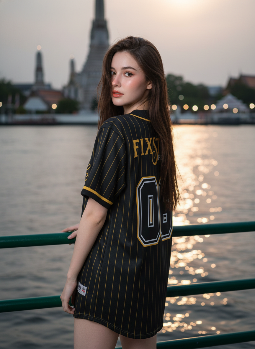 ORDER 247 เสื้อเบสบอล - ด้านหลัง เสื้อเบสบอลพิมพ์ลาย สั่งทำ ORDER 247 ด้านหลัง