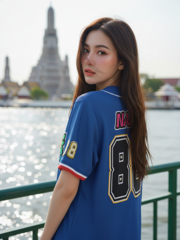 เสื้อเบสบอลพิมพ์ลาย สั่งทำ ORDER 249 ด้านหลัง
