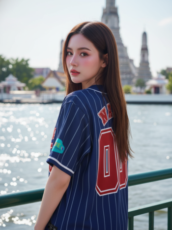 เสื้อเบสบอลพิมพ์ลาย สั่งทำ ORDER 252 ด้านหลัง