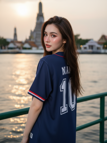 เสื้อเบสบอลพิมพ์ลาย สั่งทำ ORDER 85 รอบ 3 ด้านหลัง