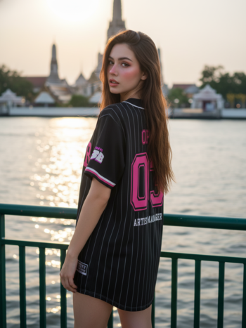 เสื้อเบสบอลพิมพ์ลาย สั่งทำ ORDER 465 ด้านหลัง