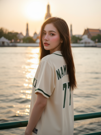 เสื้อเบสบอลพิมพ์ลาย สั่งทำ ORDER 418 รอบ 2 ด้านหลัง