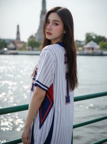 เสื้อเบสบอลพิมพ์ลาย สั่งทำ ORDER 466 ด้านหลัง