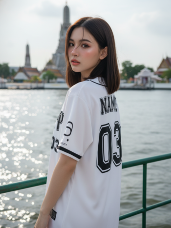 เสื้อเบสบอลพิมพ์ลาย สั่งทำ ORDER 467 ด้านหลัง