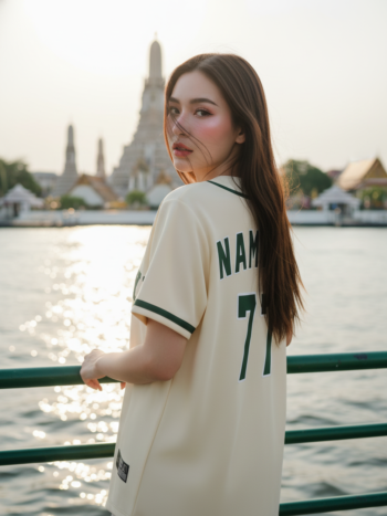 เสื้อเบสบอลพิมพ์ลาย สั่งทำ ORDER 418 รอบ 3 ด้านหลัง
