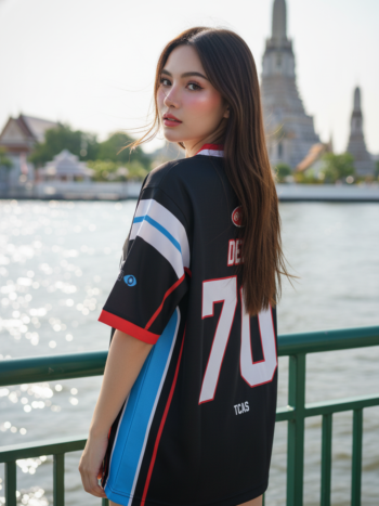 เสื้อเบสบอลพิมพ์ลาย สั่งทำ ORDER 442 DESIGN ด้านหลัง