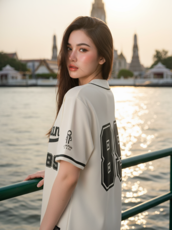 เสื้อเบสบอลพิมพ์ลาย สั่งทำ ORDER 470 ด้านหลัง