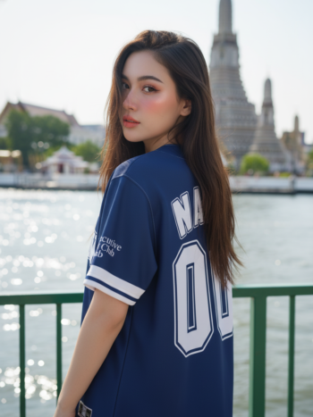 เสื้อเบสบอลพิมพ์ลาย สั่งทำ ORDER 476 ด้านหลัง