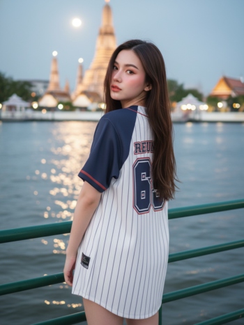 เสื้อเบสบอลพิมพ์ลาย สั่งทำ ORDER 419 รอบ 2 ด้านหลัง