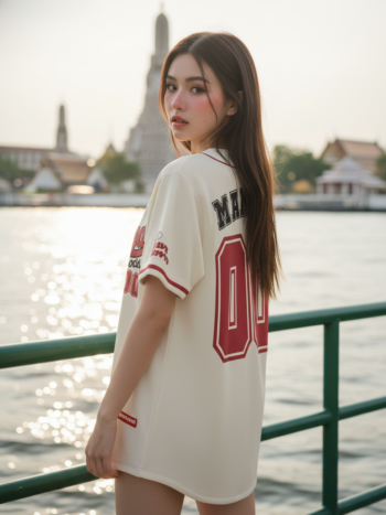 เสื้อเบสบอลพิมพ์ลาย สั่งทำ ORDER 480 ด้านหลัง