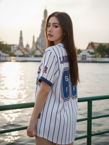 เสื้อเบสบอลพิมพ์ลาย สั่งทำ ORDER 482 ด้านหลัง