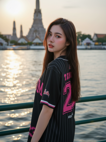 เสื้อเบสบอลพิมพ์ลาย สั่งทำ ORDER 423 ด้านหลัง