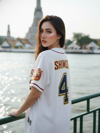 เสื้อเบสบอลพิมพ์ลาย สั่งทำ ORDER 485 ด้านหลัง