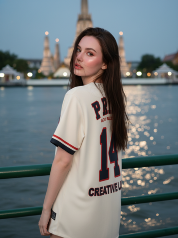 เสื้อเบสบอลพิมพ์ลาย สั่งทำ ORDER 486 ด้านหลัง