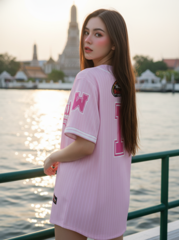 เสื้อเบสบอลพิมพ์ลาย สั่งทำ ORDER 487 ด้านหลัง