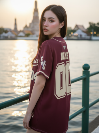 เสื้อเบสบอลพิมพ์ลาย สั่งทำ ORDER 491 ด้านหลัง